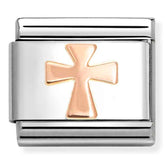 Nomination Composable Classic Link 430104/56 Cross 9K Rose Gold